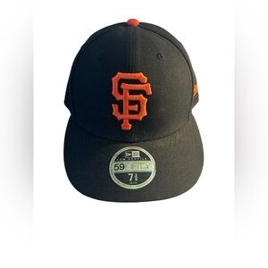 New Era Low Profile 59 Fifty San Francisco Giants Fitted Black Cap Size 7 3/8